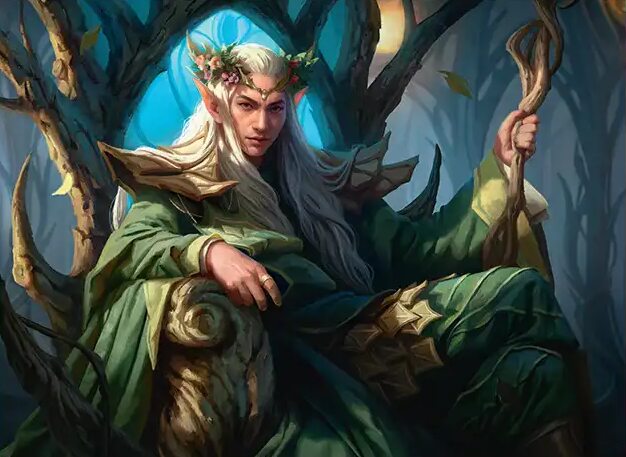 Thranduil, el Rey Elfo, en su trono