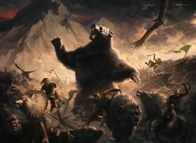Beorn the Fierce — arte oficial de The Hobbit